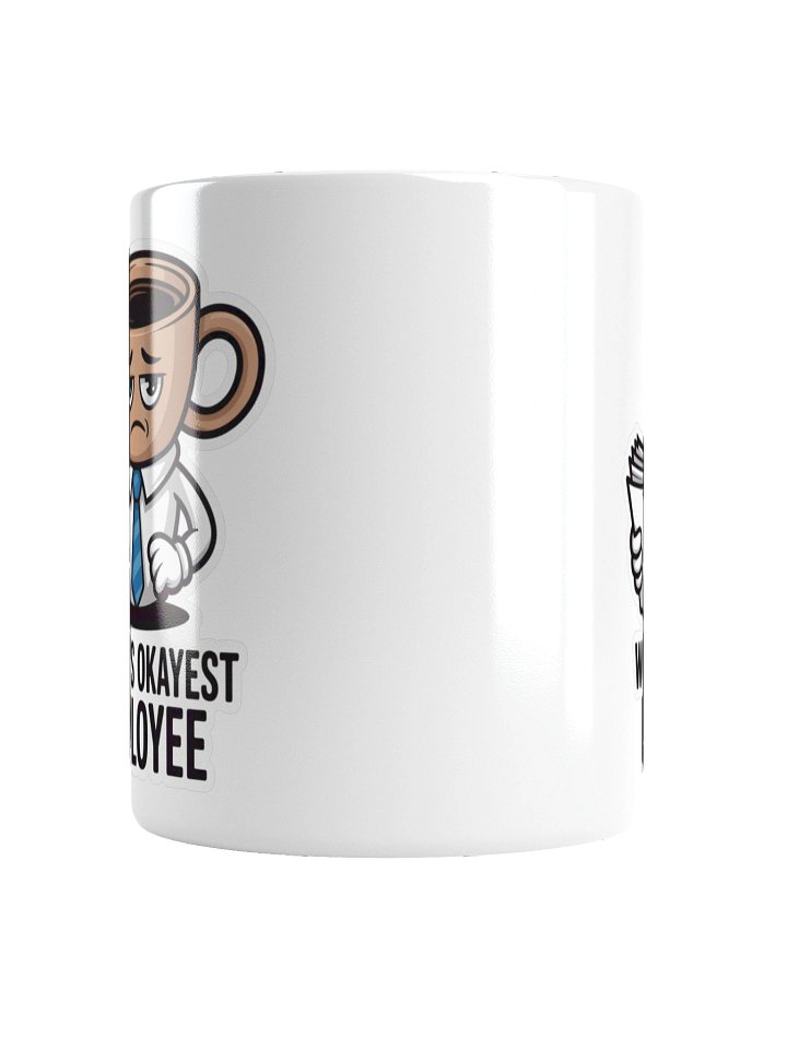 World’s Okayest Employee Funny Coffee Mug – Office Humor for Men product image (2)