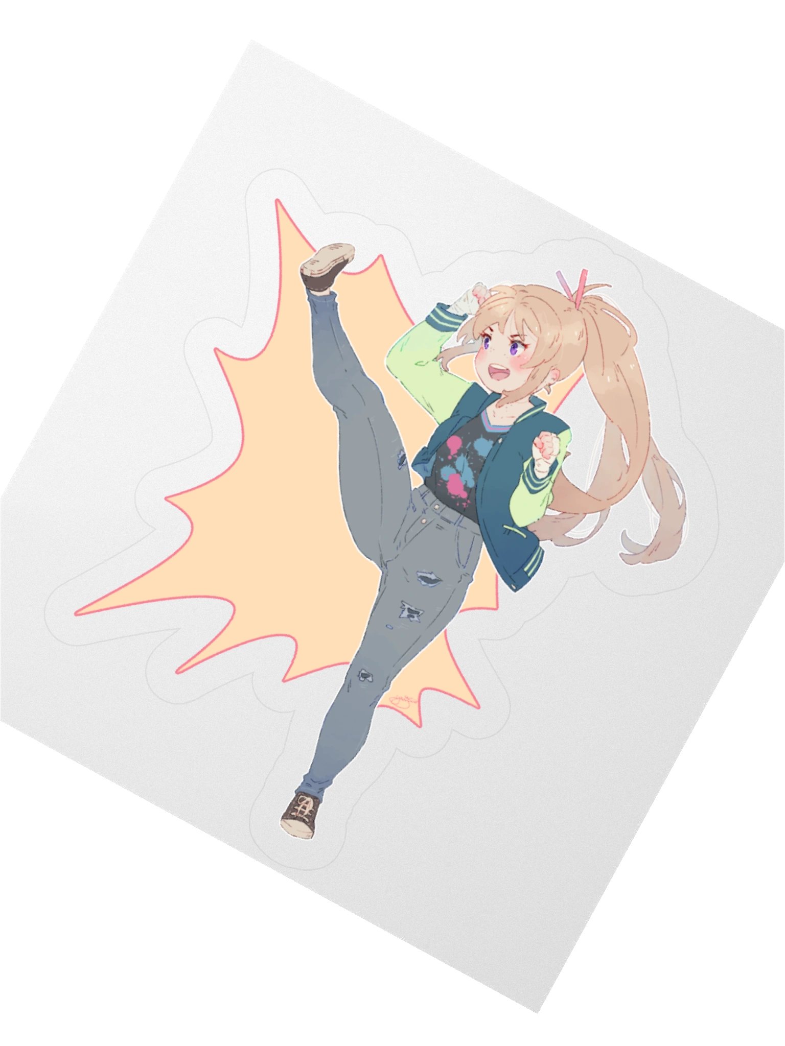 Chibi Kick Sticker – Surrender Comics product image (2)