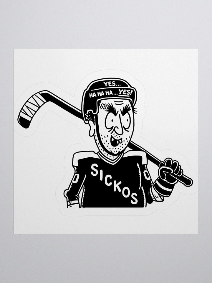 Sickos Hockey Player Sticker (3 Sizes) product image (1)