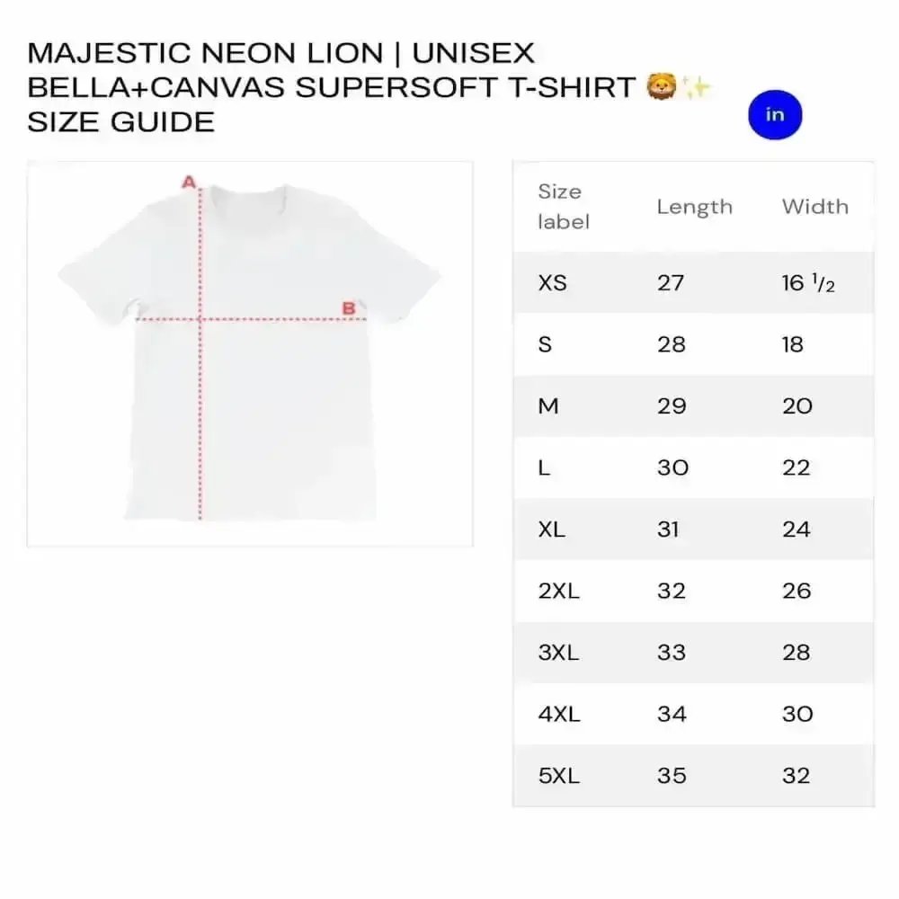 Majestic Neon Lion | Unisex Bella+Canvas Supersoft T-Shirt 🦁✨ product image (6)