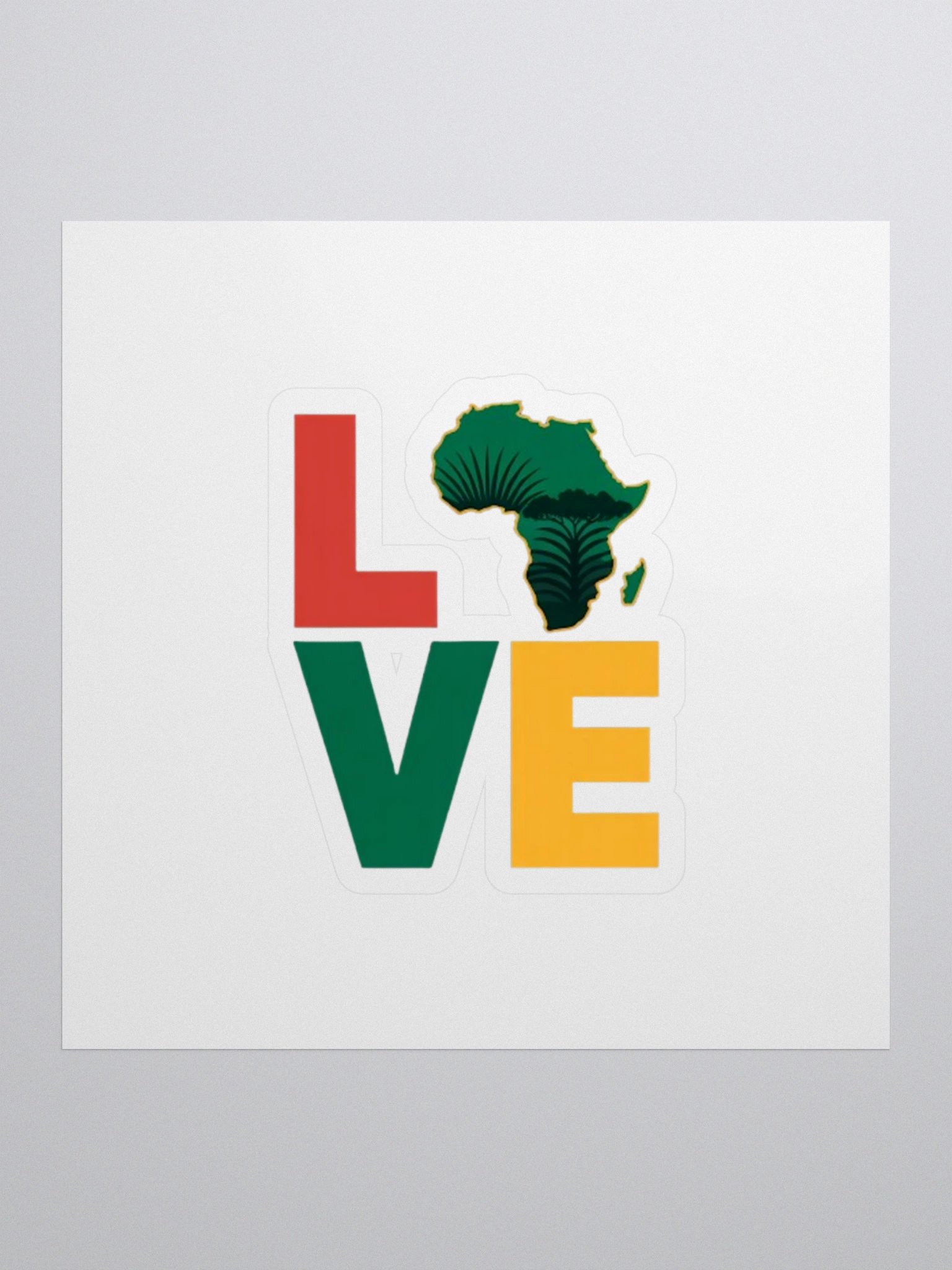 African Love Map of Africa Sticker product image (1)