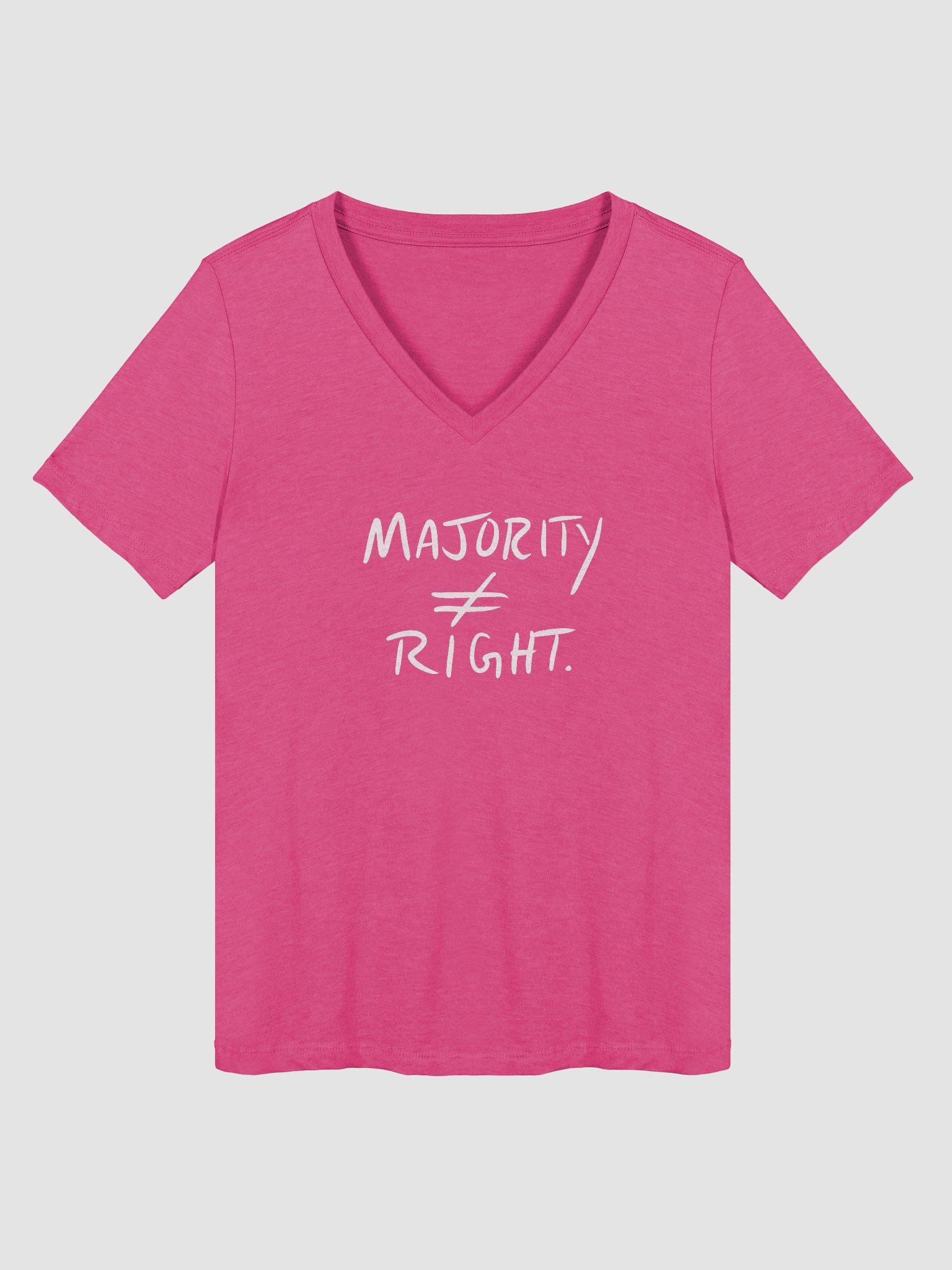 Majority ≠ Right V-Neck tee (white) product image (1)