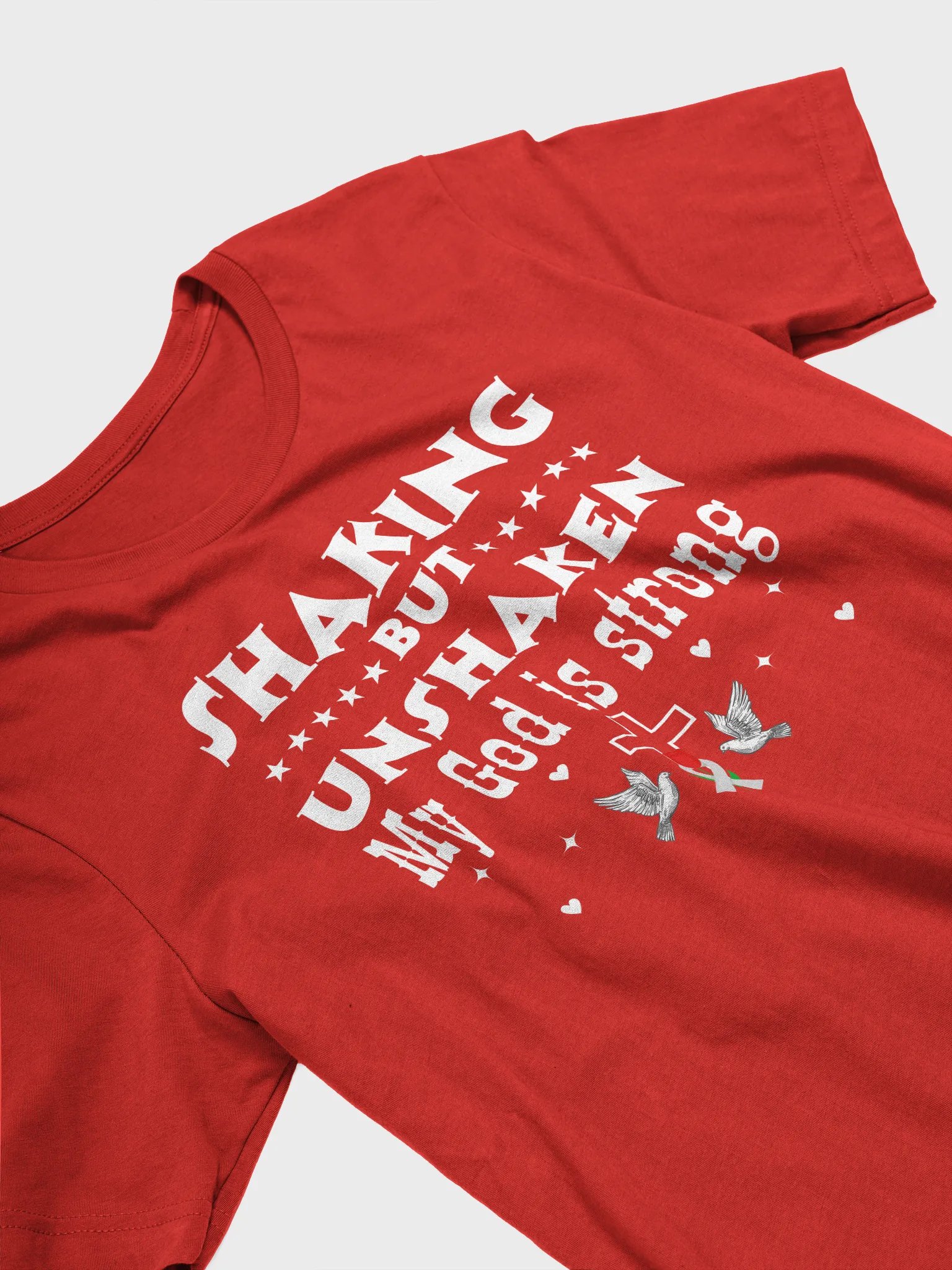 Shaking But Unshaken, My God Is Strong Parkinson Faith Bella canvas T-shirt product image (22)