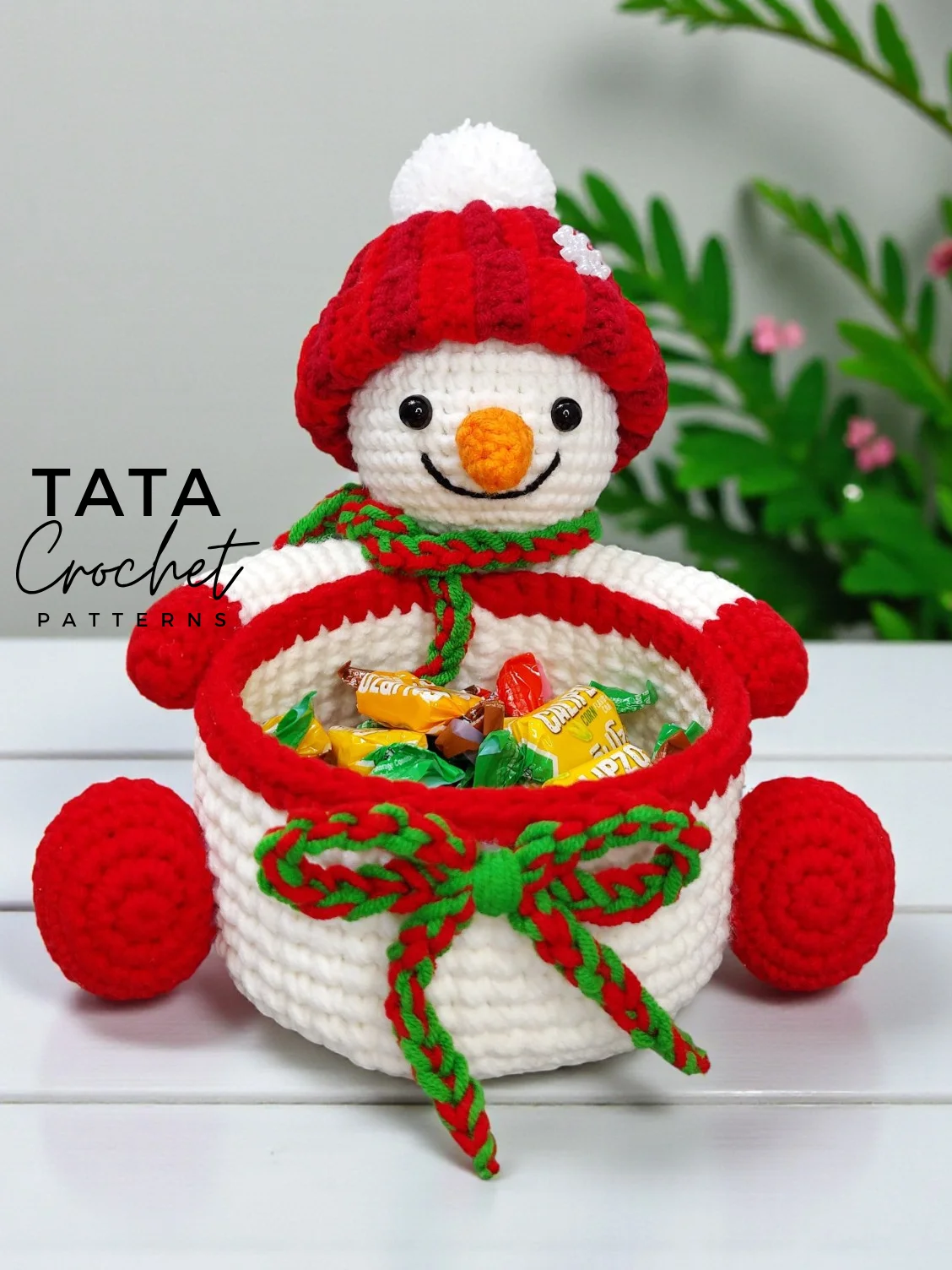 PDF Pattern | Crochet Snowman Basket | Christmas Gift & Decoration product image (2)