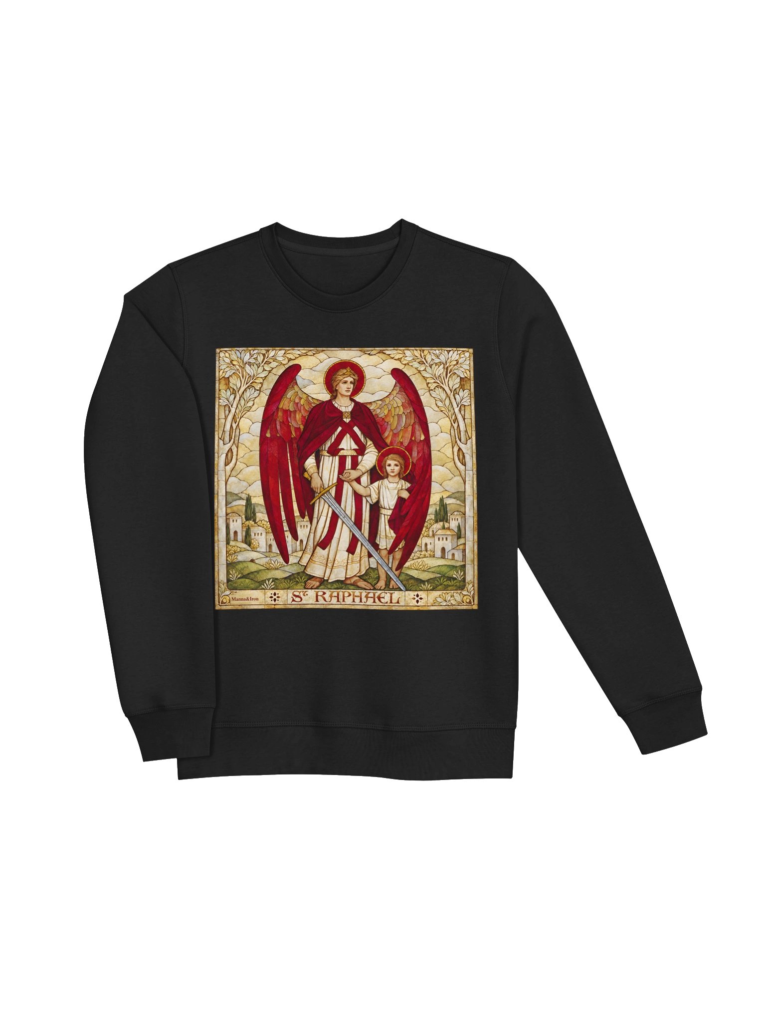 St Raphael Stained-Glass Angel Sweatshirt Orangic product image (3)