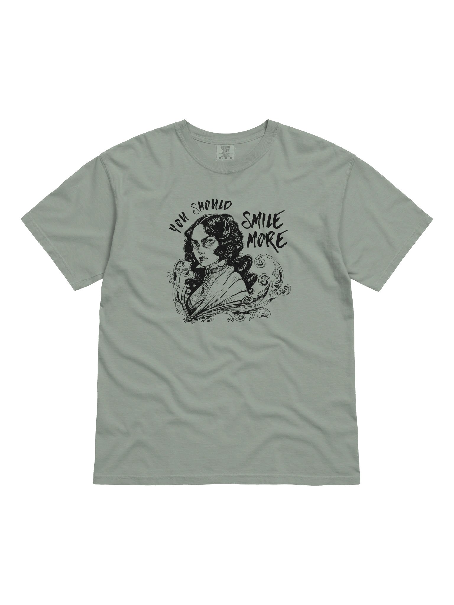 "SMILE MORE" Comfort Color T-Shirt (Design #1) product image (1)