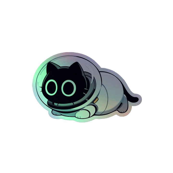 Space Kitty Holographic Sticker Sheet product image (2)