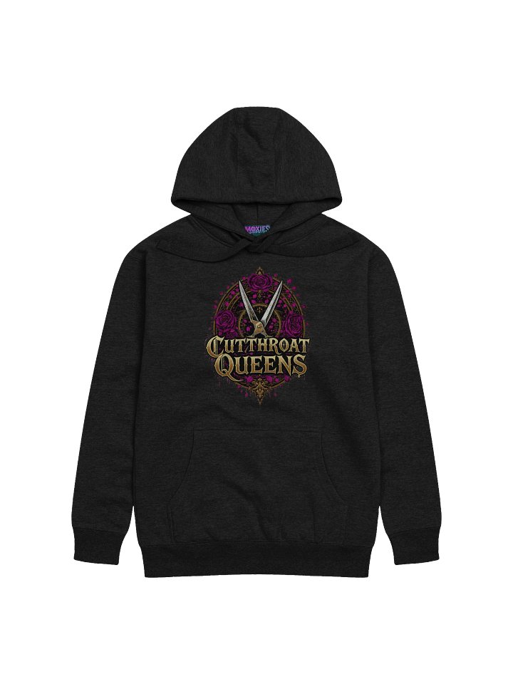 “Cutthroat Queens” Hoodie ⚔️💜 | Gothic Rose & Scissor Design | Cotton Heritage Unisex Premium Hoodie product image (1)