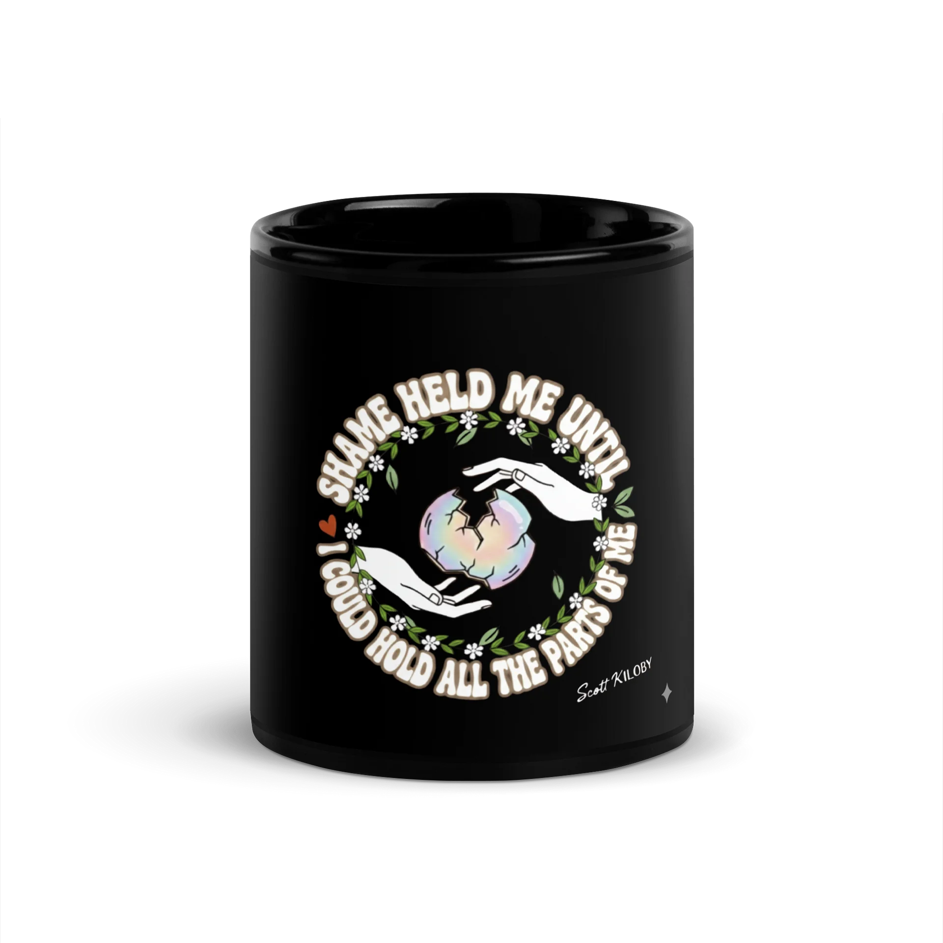 “Shame Held Me Until I Could Hold All The Parts of Myself” Black Coffee Mug product image (4)