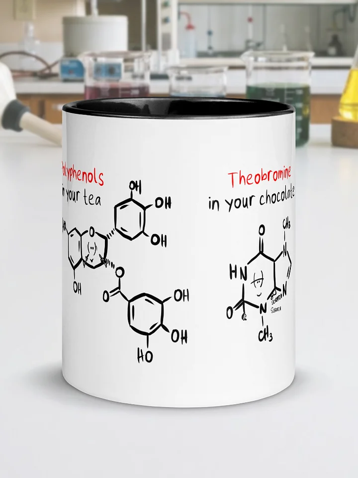 Funny Chemistry Mug | ChemScrapes Molecule Mug, Caffeine, EGCG, Theobromine product image (2)