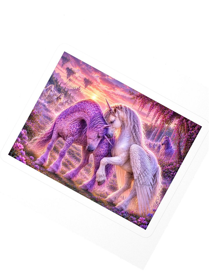 Unicorn Kiss Kiss Cut Sticker product image (2)