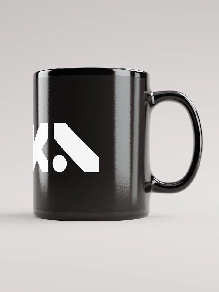 Pixelated Triangles Black Glossy Mug product image (2)