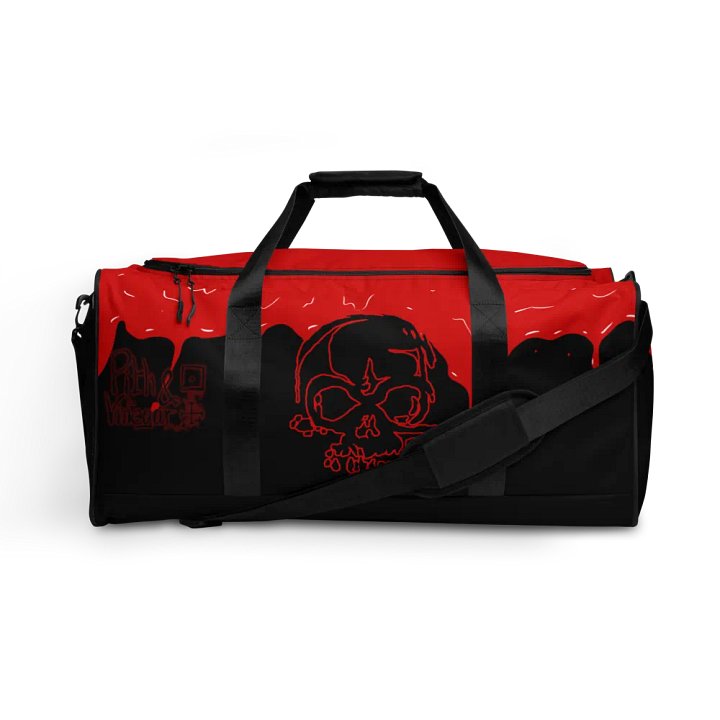 Skull and blood duffle bag product image (1)