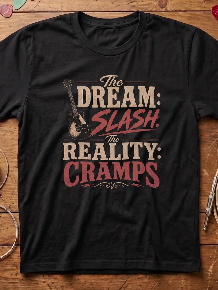 The Dream: Slash. The Reality: Cramps - guitar t-shirt | guitar t-shirts product image (1)