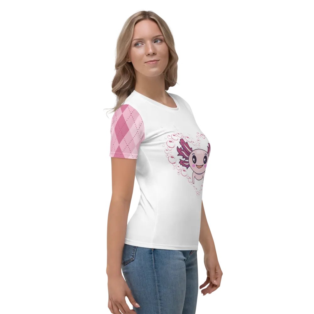 Pink And White Axolotl T-Shirt product image (7)