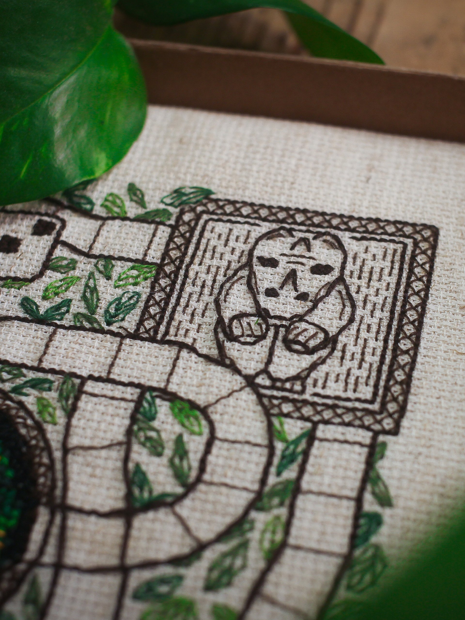 In The Jungle • Blackwork Cross Stitch Pattern • PDF Digital Download product image (6)
