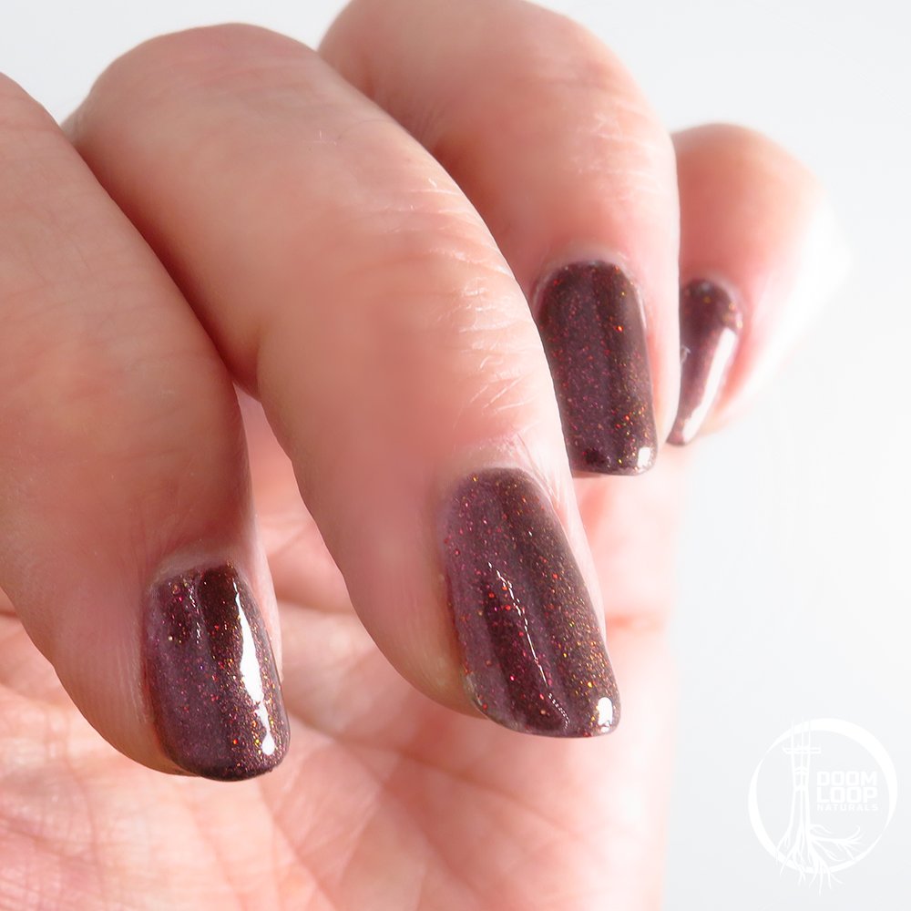REDSHIFT - Deep Maroon Glitter Nail Polish product image (3)