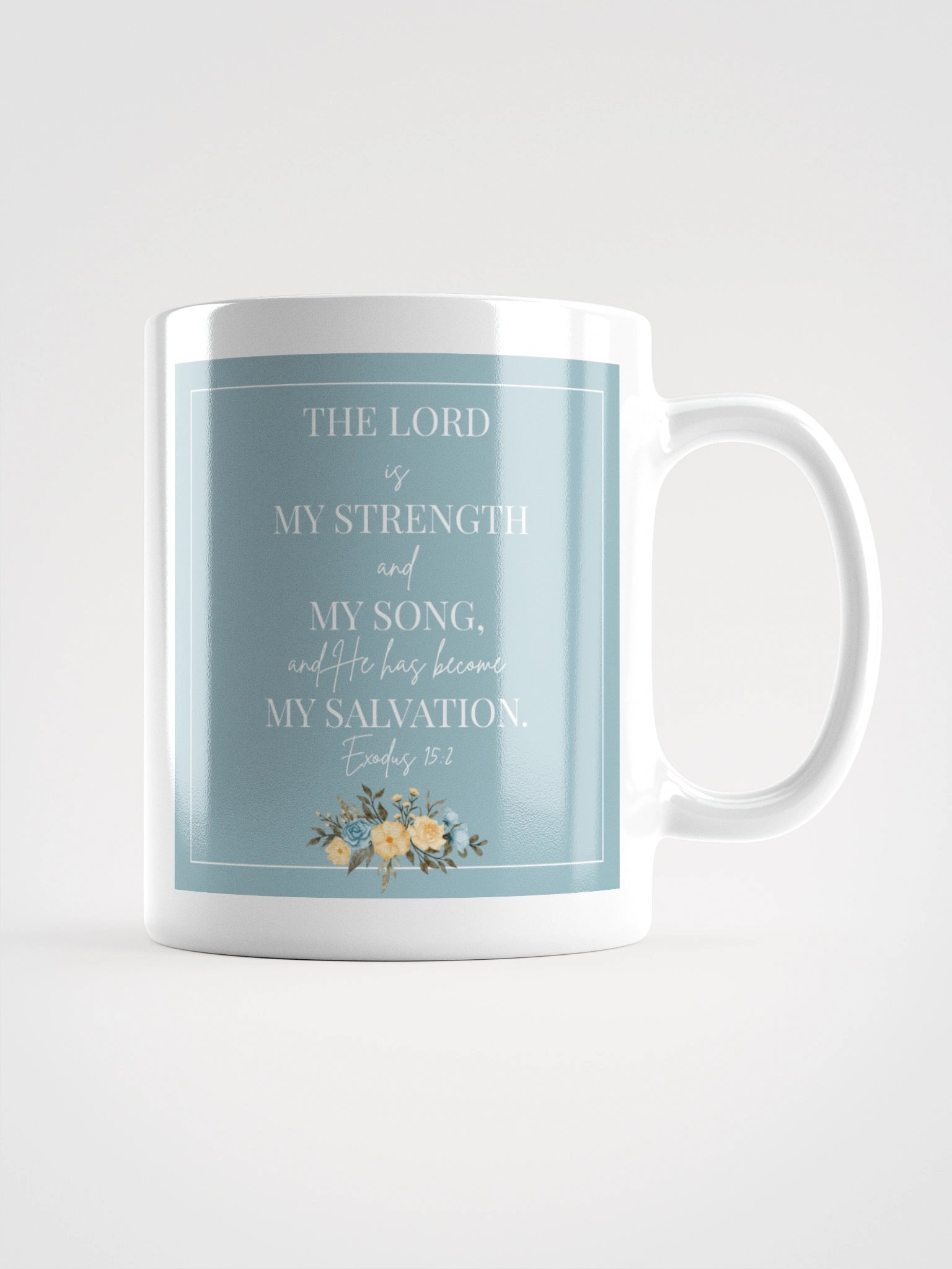 Exodus 15:2 Mug – Floral Design product image (3)
