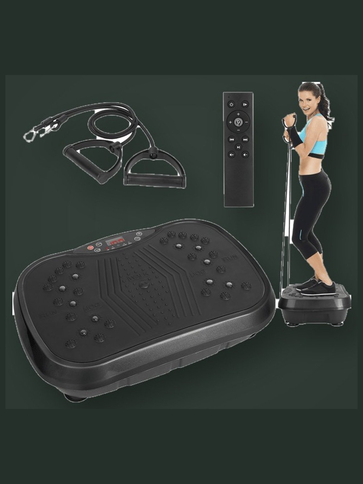 Premium Vibration Plate with 10 Magnetic Foot Stones, 120 Speeds, Bands & Music product image (2)