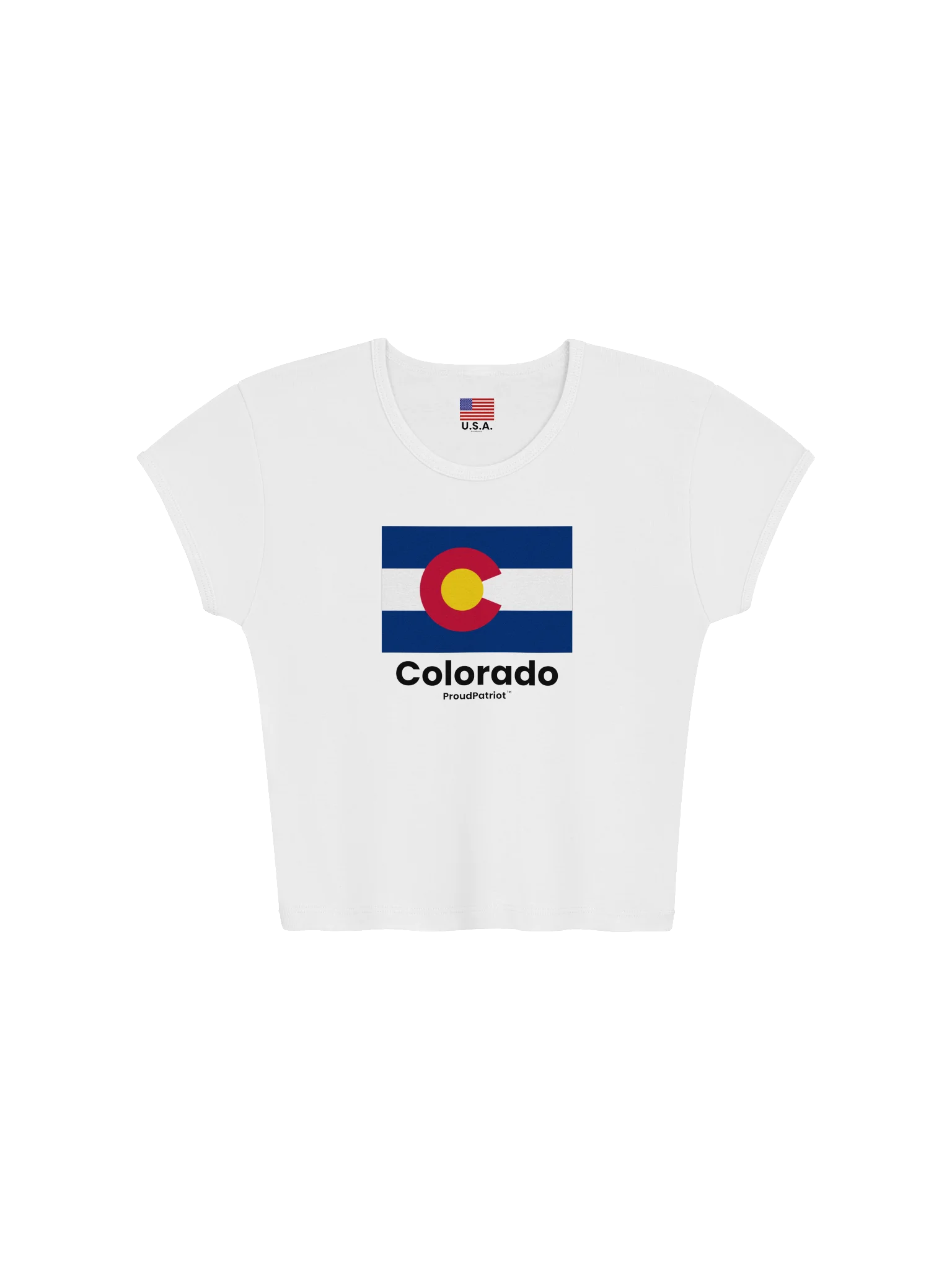 Colorado Women's Ribbed Baby Tee Crop Top product image (5)