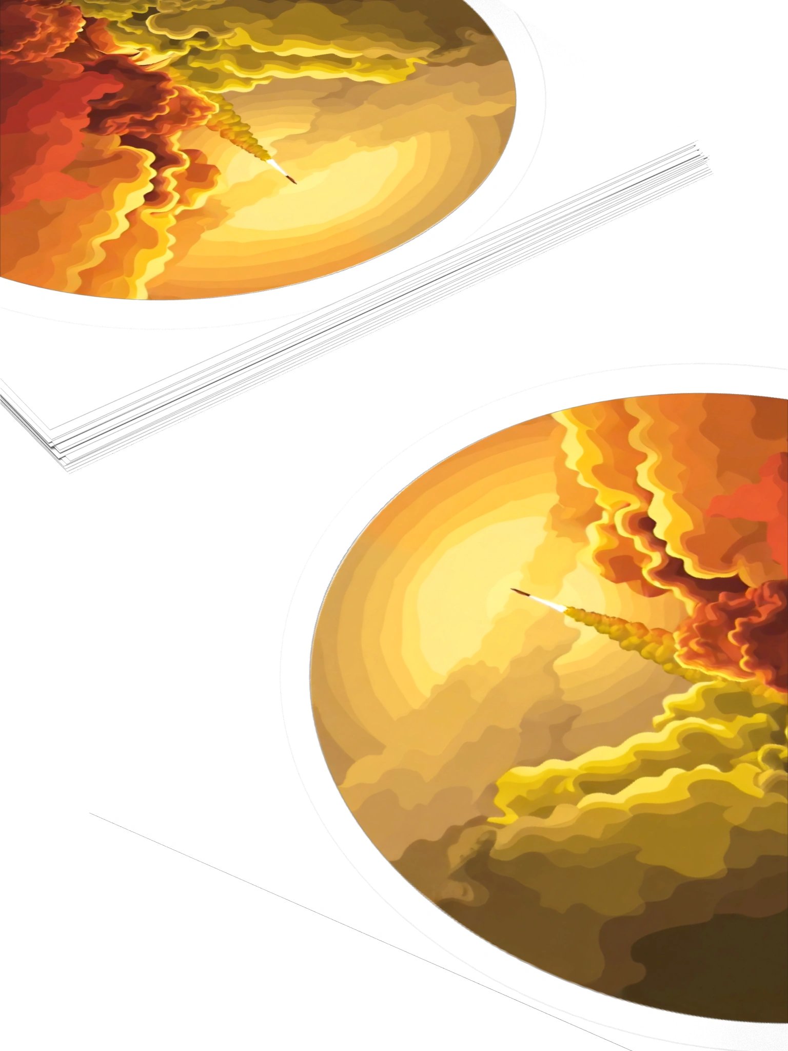 Sunset Liftoff Sticker product image (4)