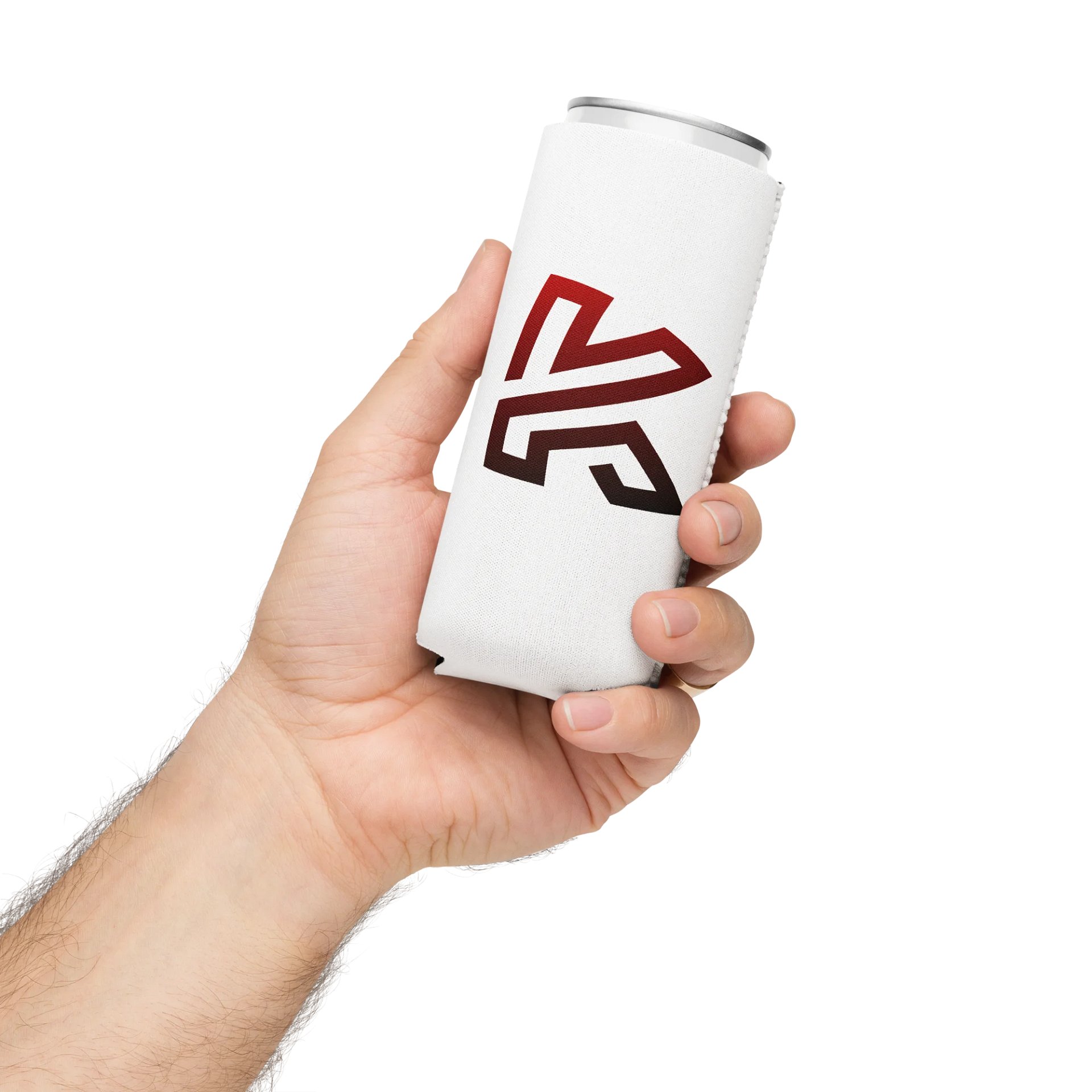 K Logo Koozie Slim (12oz) (White) product image (3)