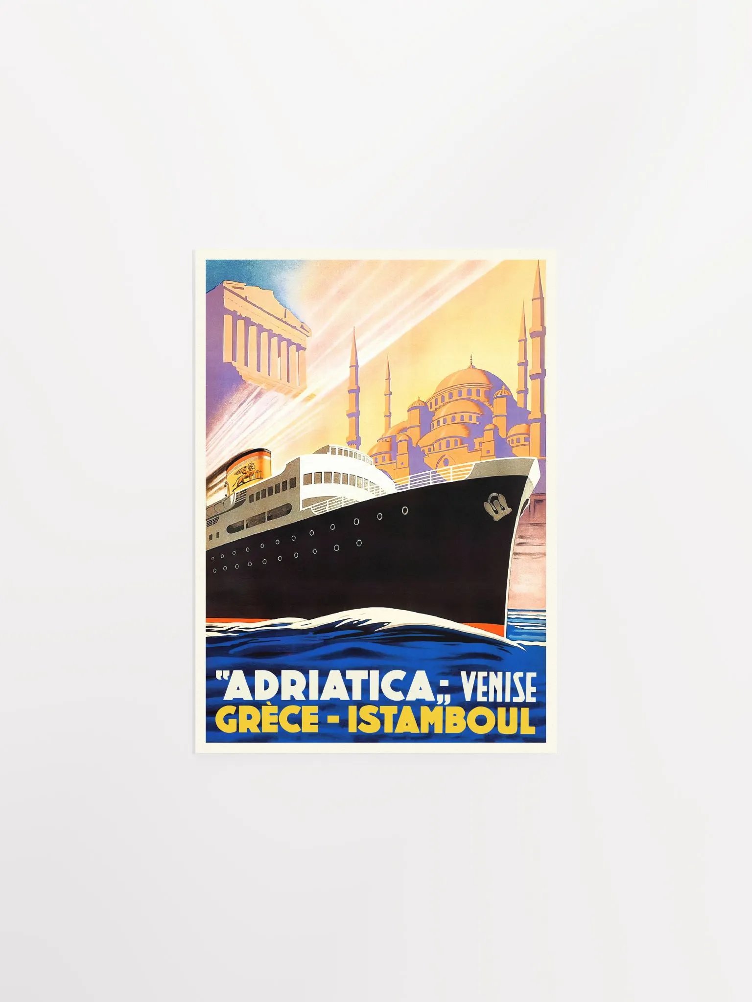 Greece Istanbul, Turkey, Adriatic (France, 1910s) — retro vintage travel poster product image (6)