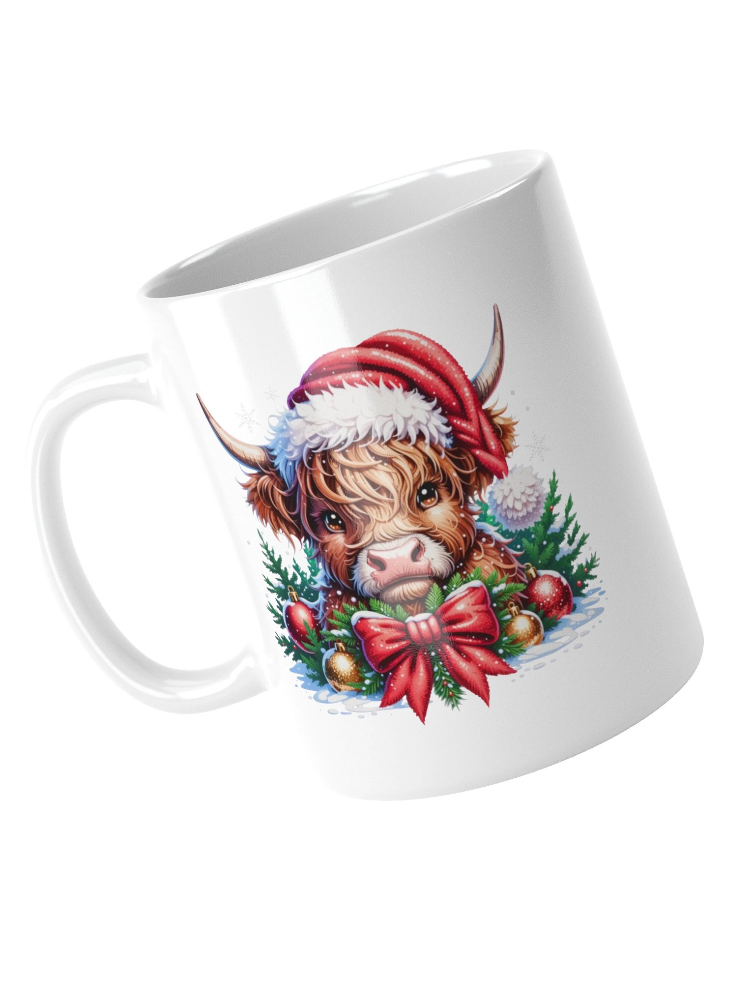 Santa Hat Highland Cow Coffee Mug product image (14)