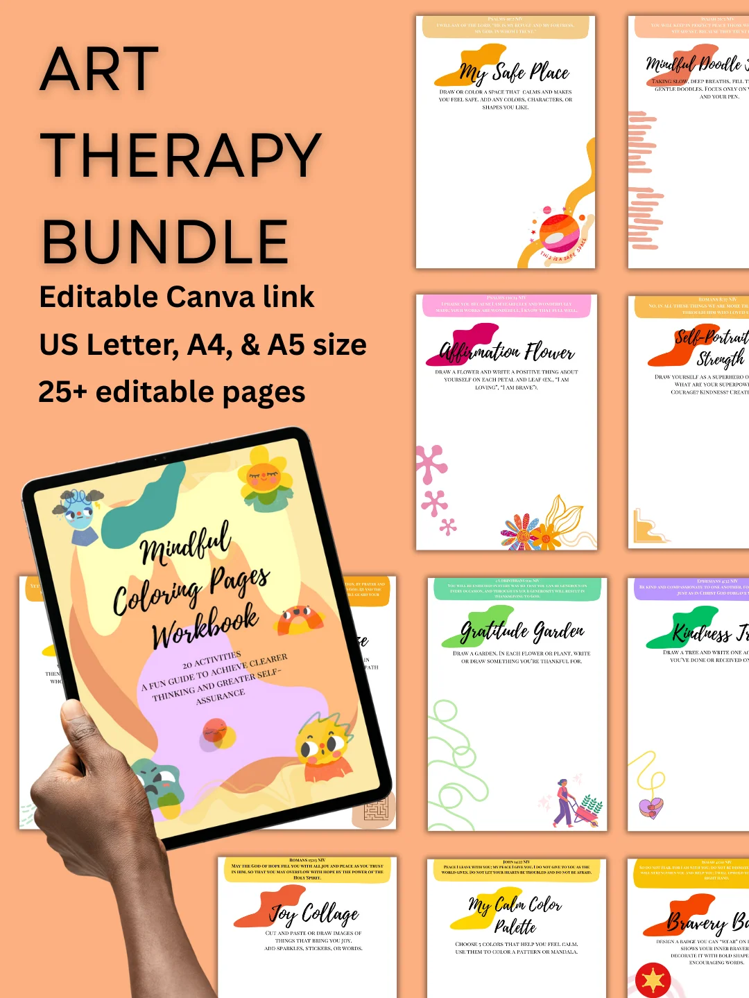 Mindfulness Art Therapy - DIGITAL Coloring Workbook for Girls & Women product image (2)