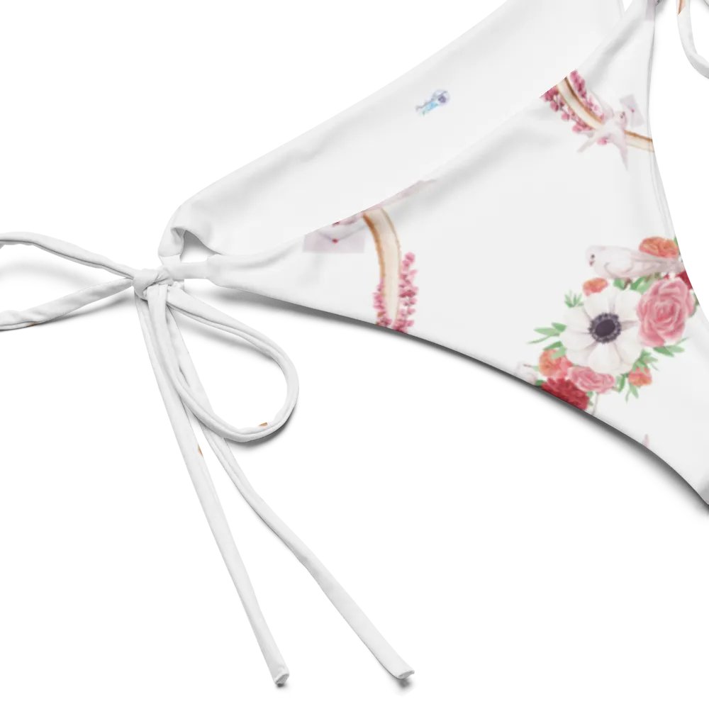 Watercolour Floral Pattern String Bikini Bottom - v3 product image (3)