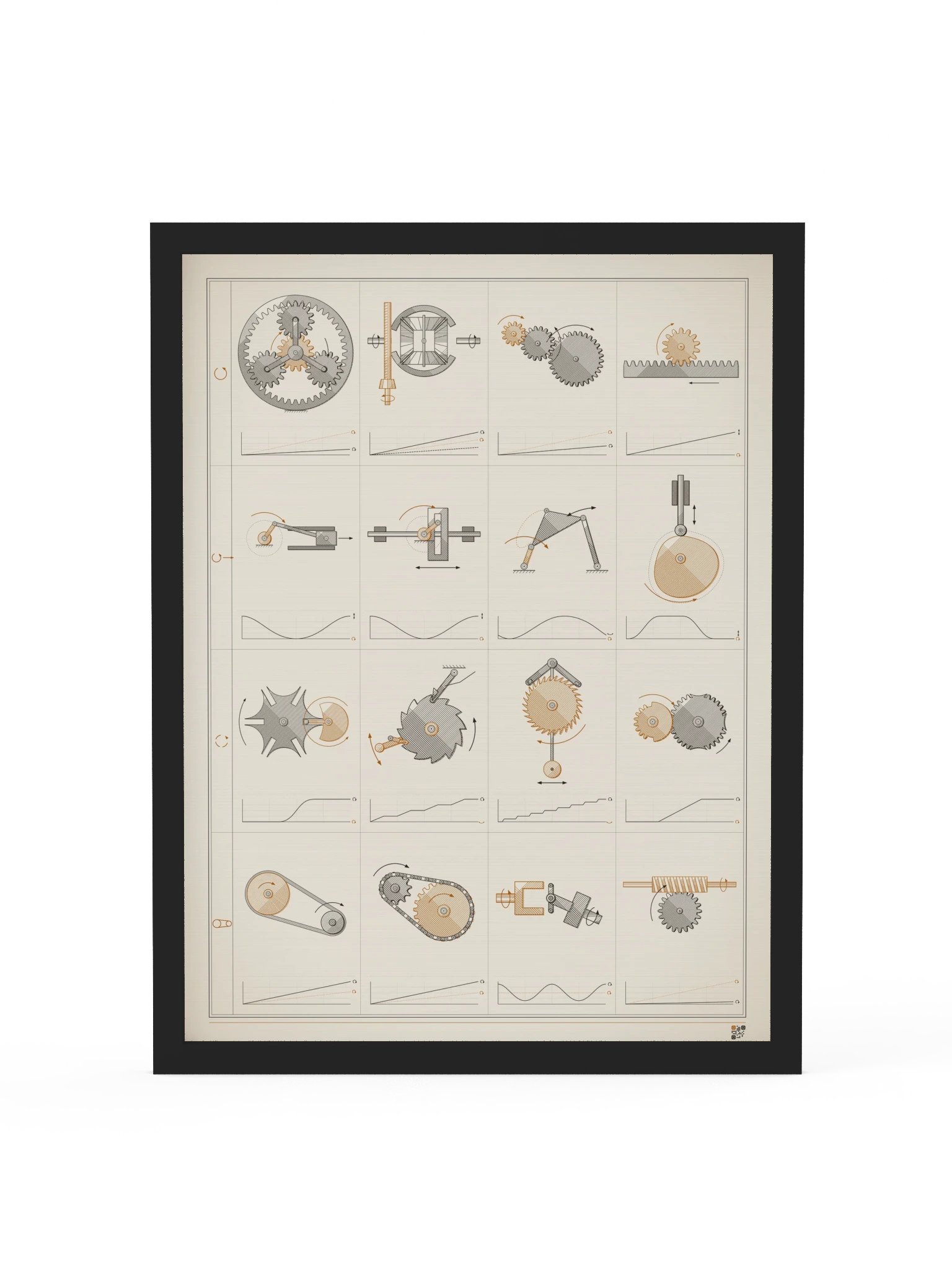 MOTION · 機構図鑑の版画 · 額装 product image (1)