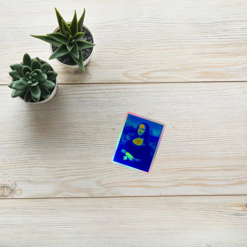 Mona Lisa Blue Holographic Sticker Set product image (10)