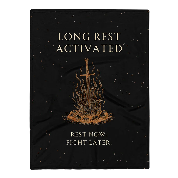 Long Rest Activated Blanket | Gamer Recovery & Spoonie Throw Blanket product image (1)