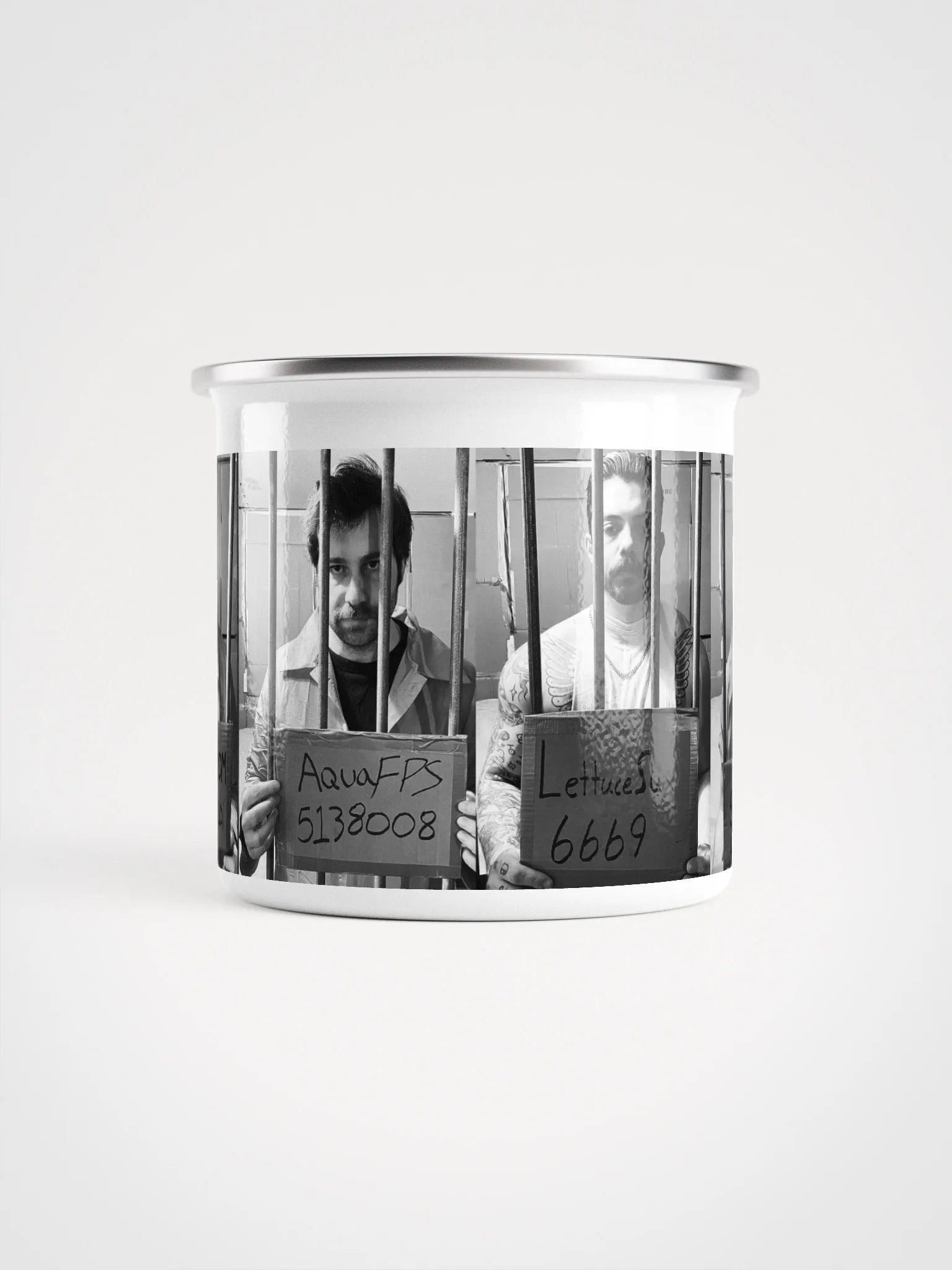 Behind Bars Enamel Mug product image (2)