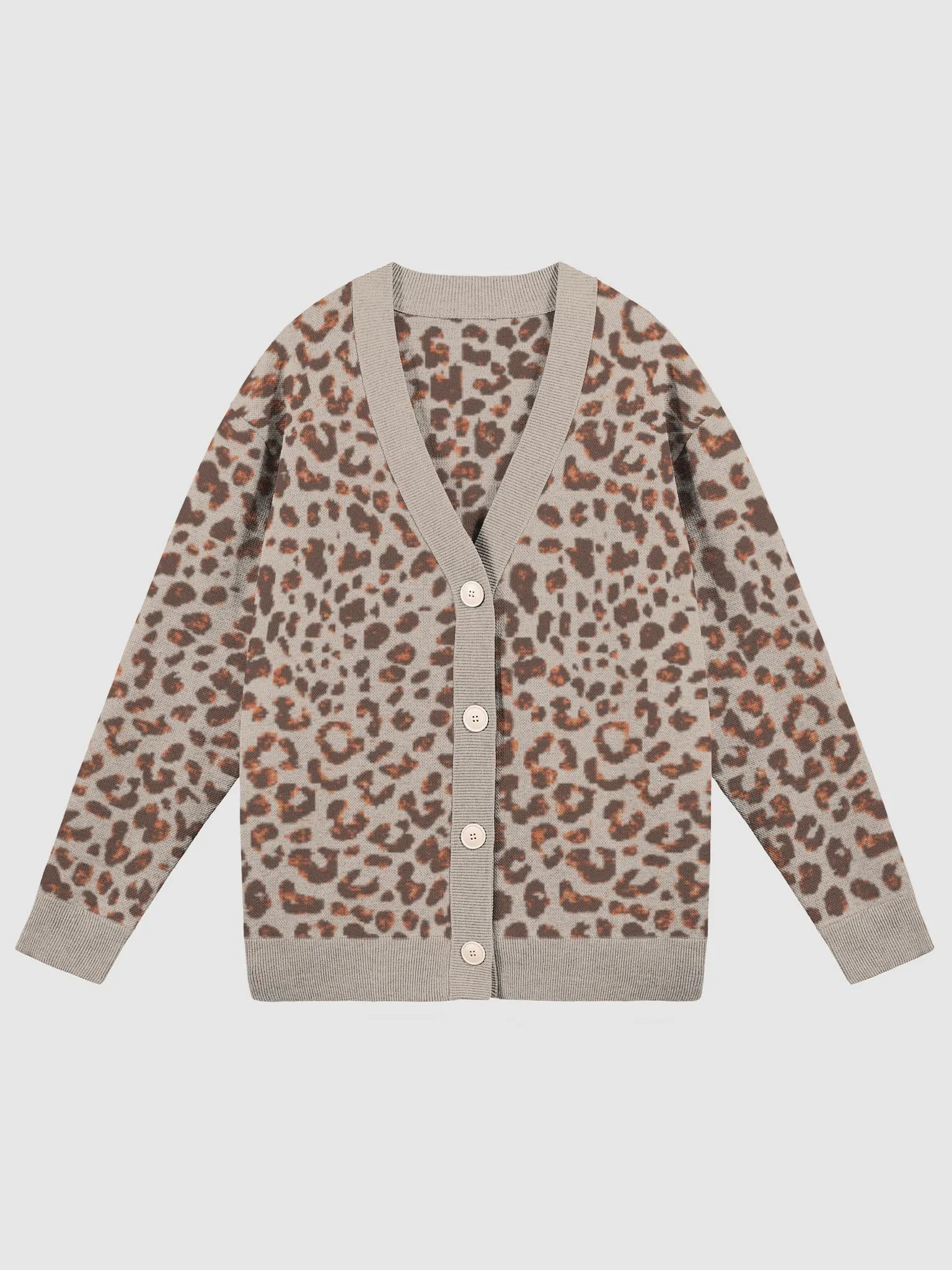 Brown Leopard Print Cardigan product image (1)