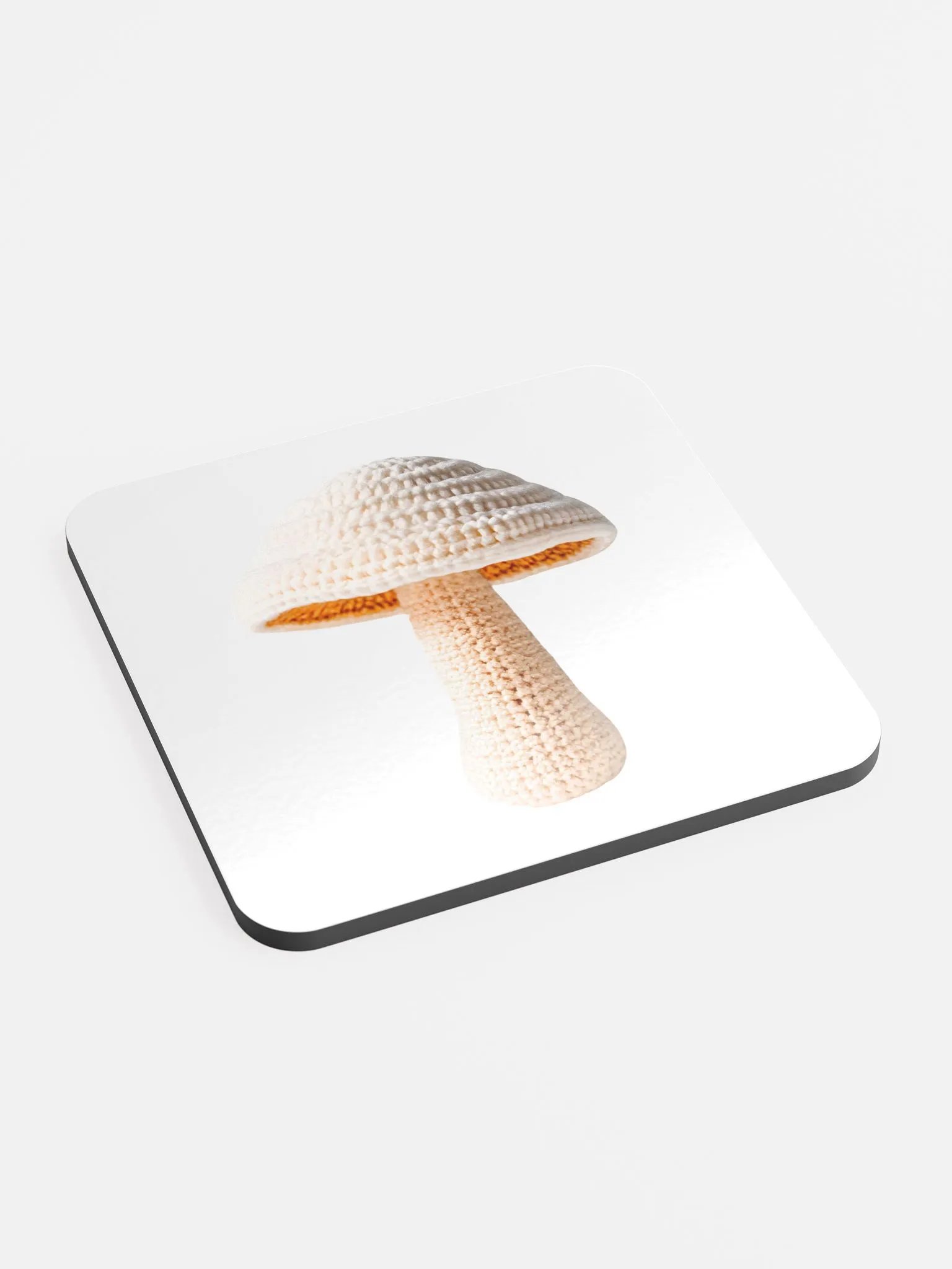 CozyAvocado Glossed Cork Coaster Mushroom #2 product image (2)