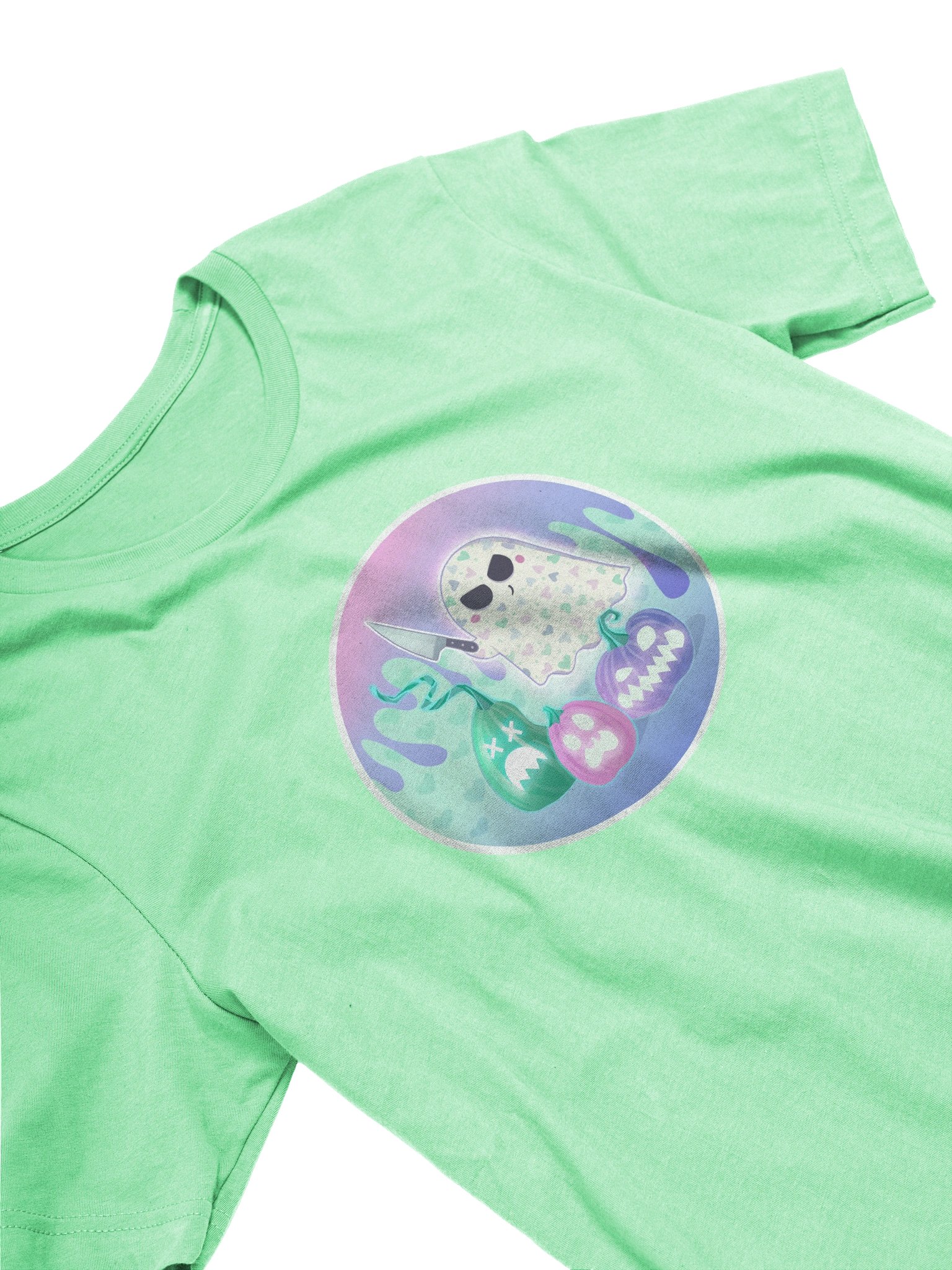 Pastel Little Ghost Pumpkin Carver - T-Shirt product image (3)