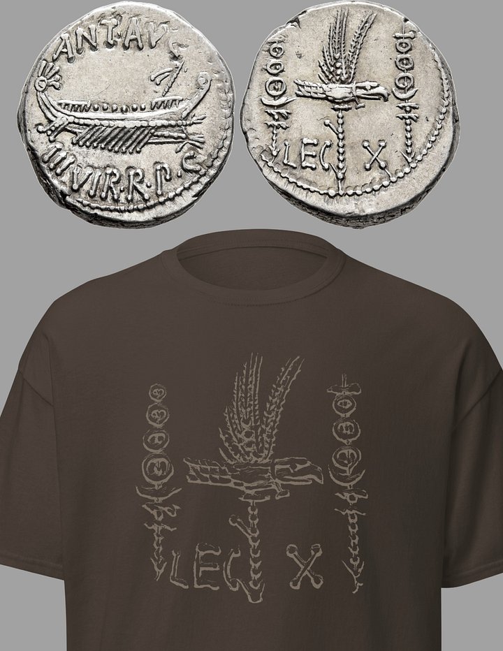 Legion X Legionary Standards Insignia Ancient Rome Art circa 31 BC, T-Shirt product image (9)