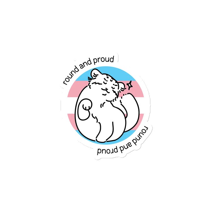 Round and Proud Manul Transgender Version - Magnet product image (2)