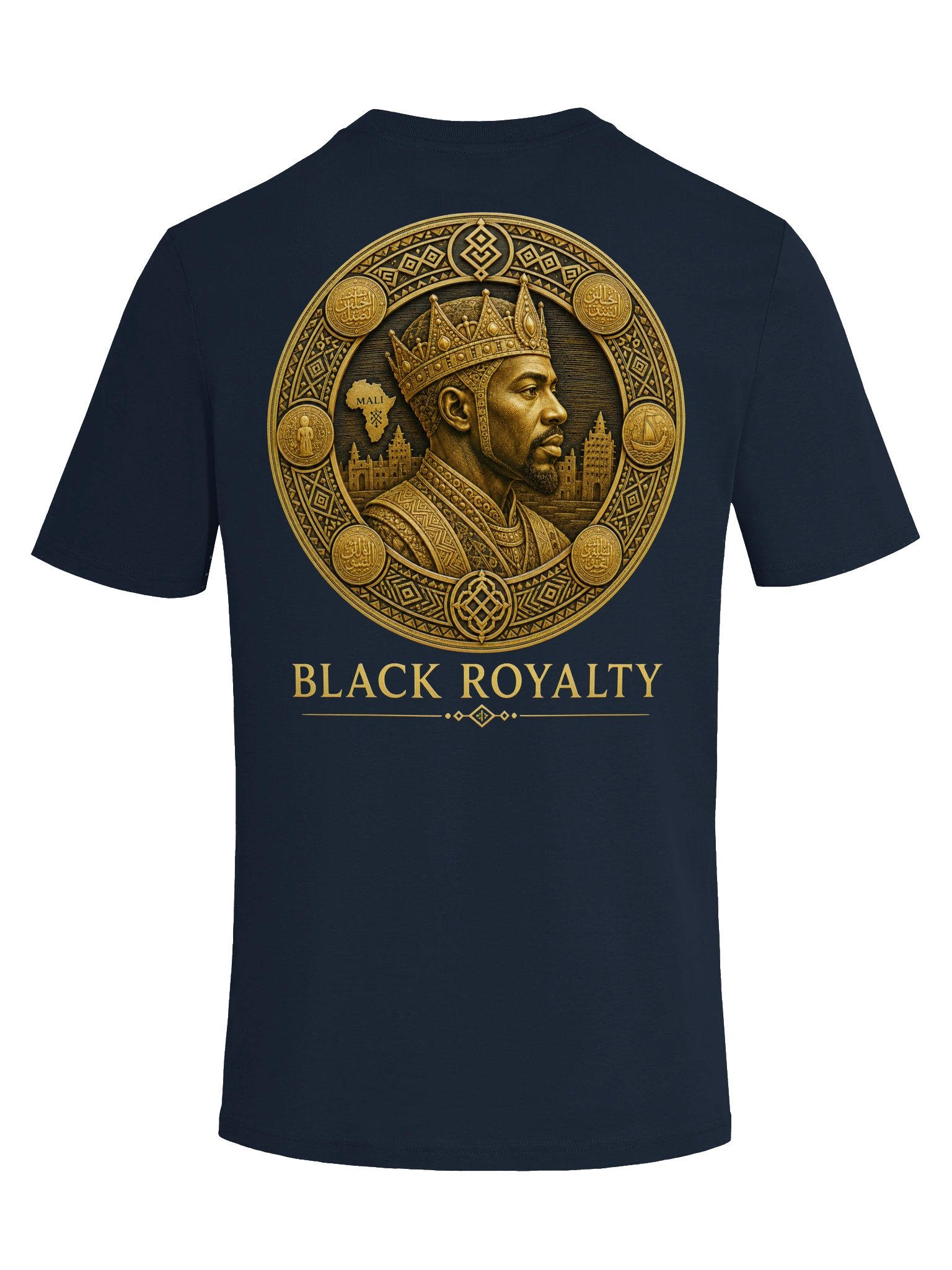 Mansa Musa Royal Medallion Tee – Black Royalty Collection product image (7)