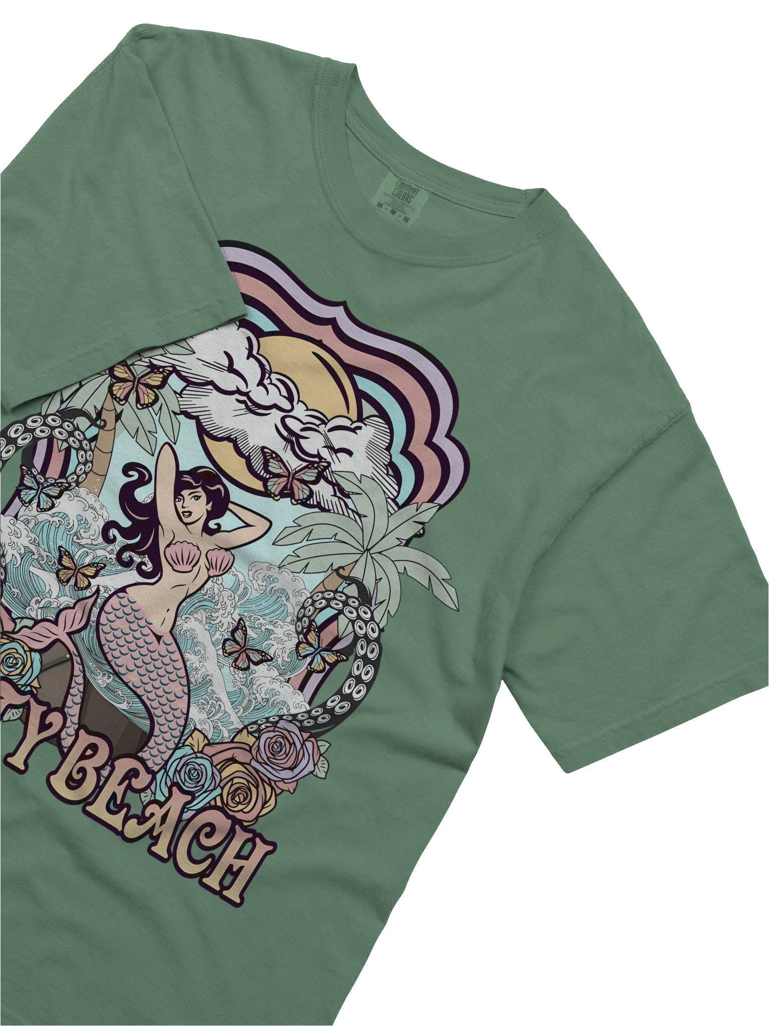 Salty Beach Mermaid Shirt – Tropical Ocean Travel Souvenir Vintage Beach Tee product image (5)