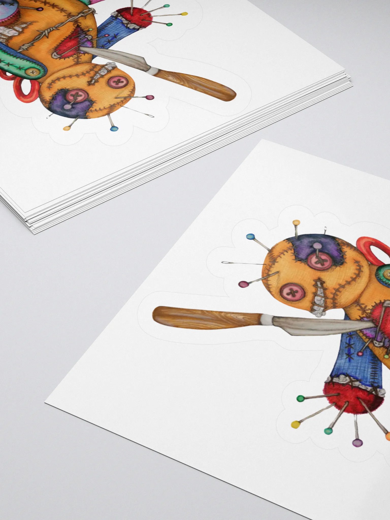 Stitches Voodoo Doll Kiss Cut Stickers product image (11)