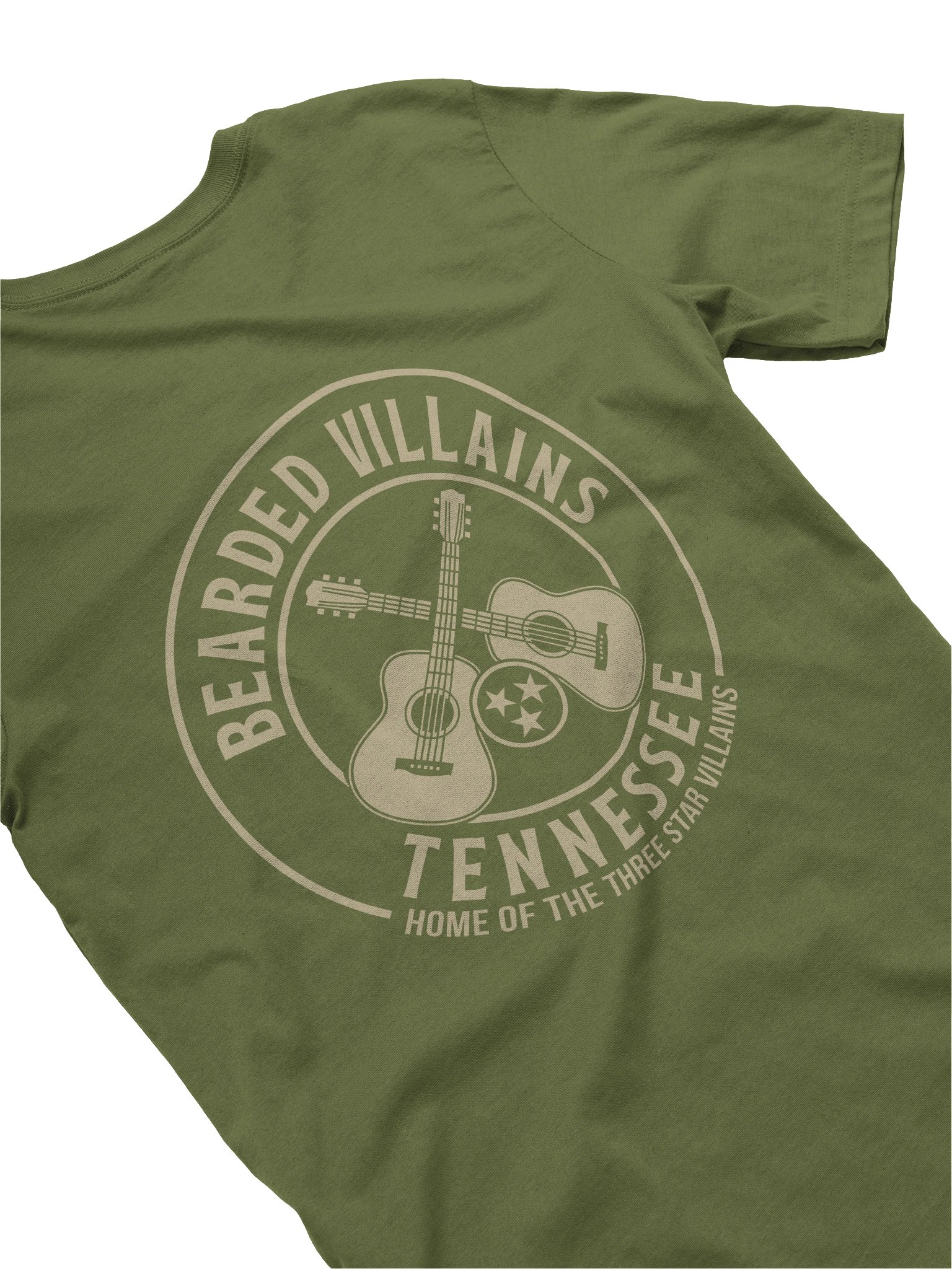 BIG-n-TALL | TSV Bearded Villains Tennessee “Tactical Grit Alternate” T-Shirt | Desert Tan Logo on Olive or Combat Black | Rugged Brotherhood Strength & Everyday Utility product image (22)