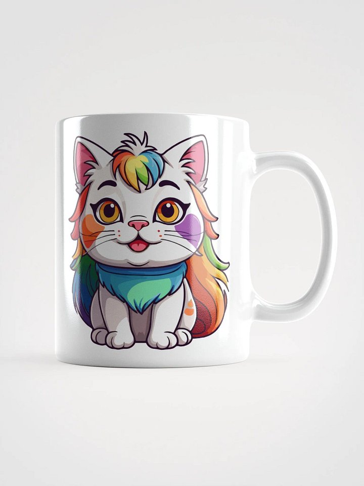 Cute Rainbow Color Cat 6 , Mug product image (1)