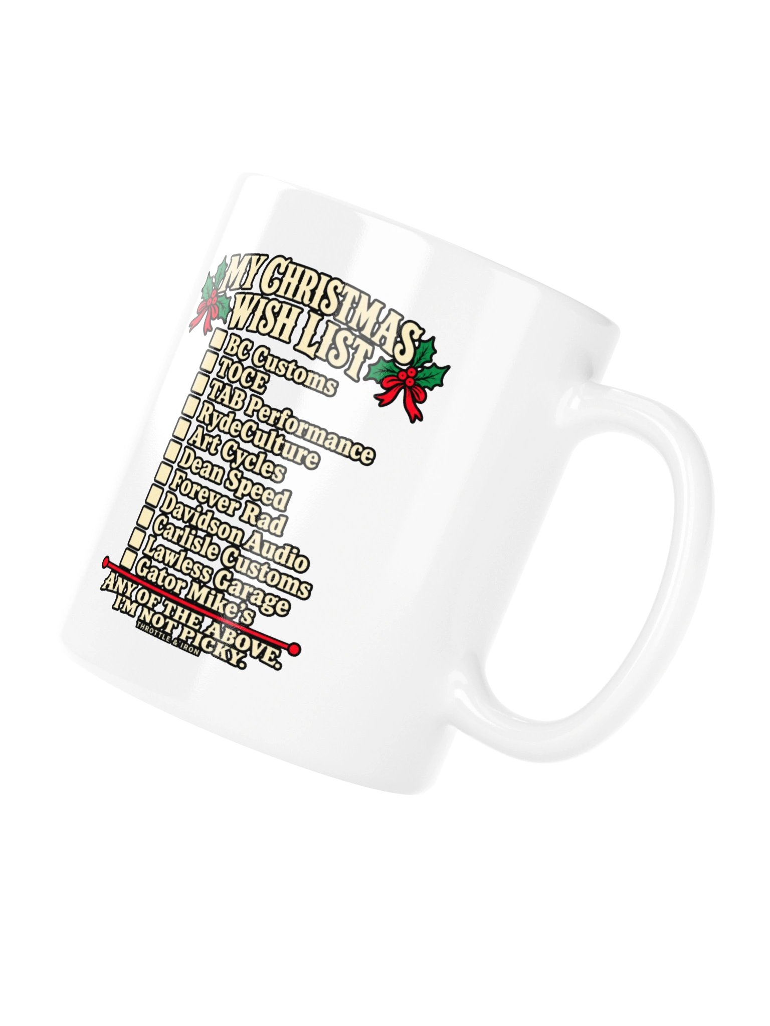 Dear Santa, It’s All for the Bike | White Christmas Mug product image (4)