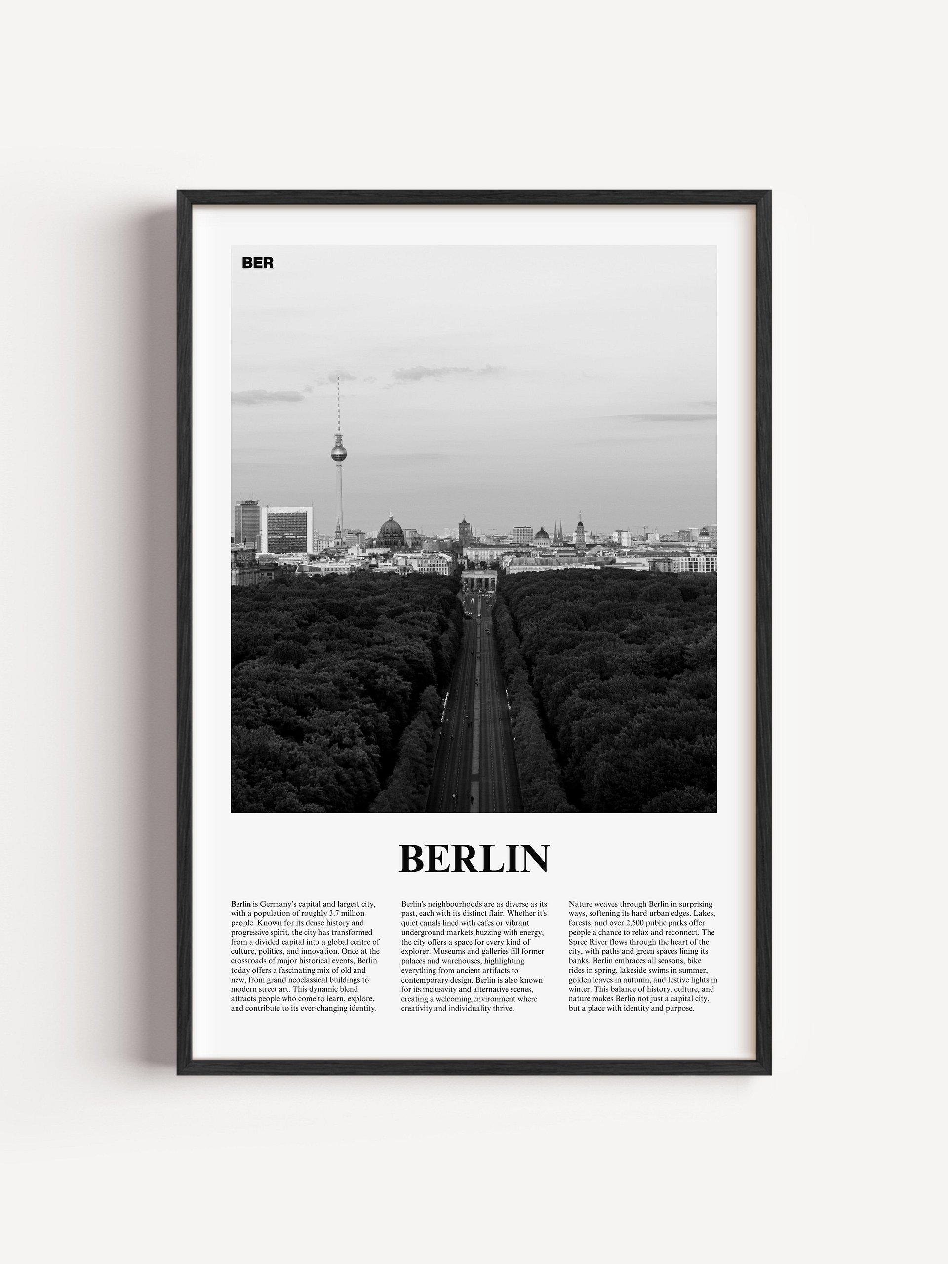 Berlin 03 Newspaper Poster | Framed product image (9)