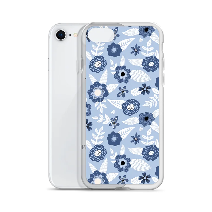 Blue Floral Seamless iPhone Case product image (55)