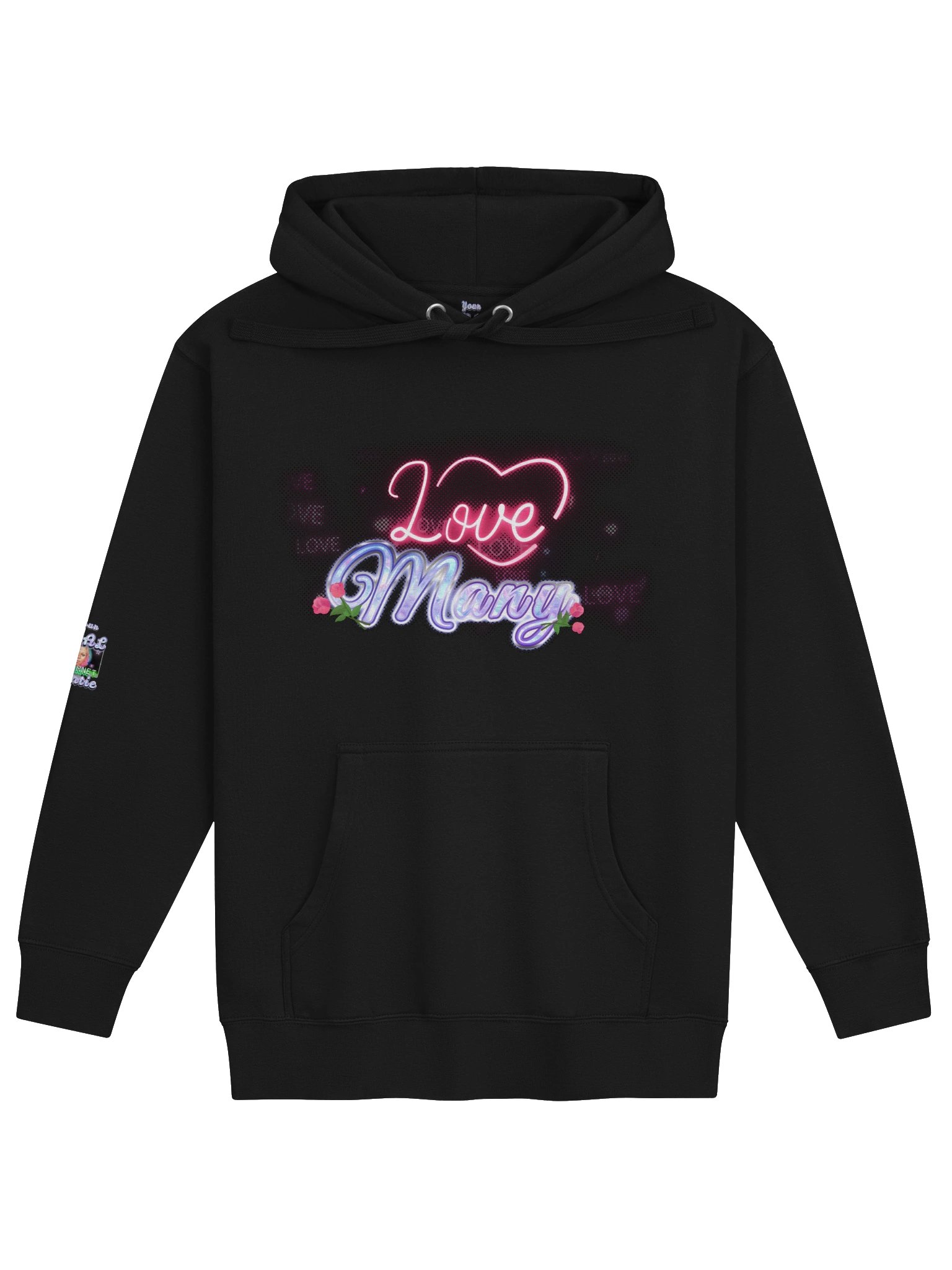 Neon Love Many Heart Hoodie product image (2)