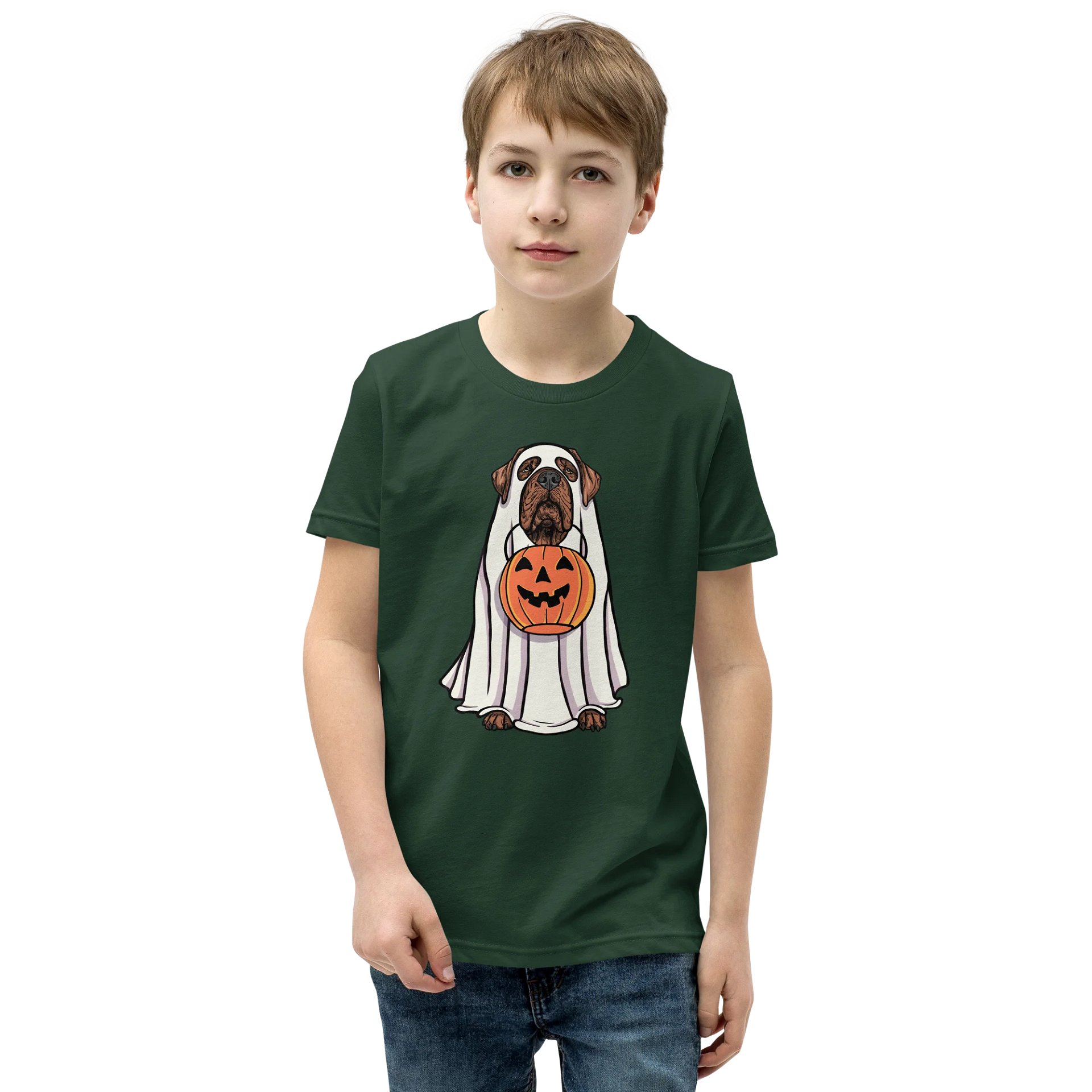 Halloween Neapolitan Mastiff(Red) Youth T-Shirt product image (1)