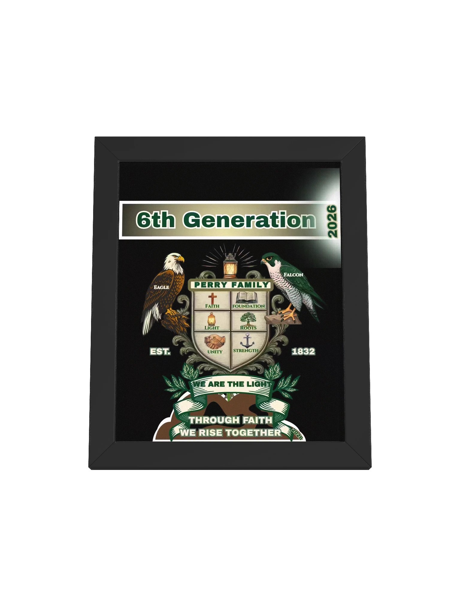 6th Generation Perry Family Reunion 2026 Framed Poster – 8" x 10" Legacy Edition product image (1)